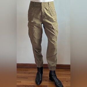 Rag & Bone cargo utility pants, army green, size 26.